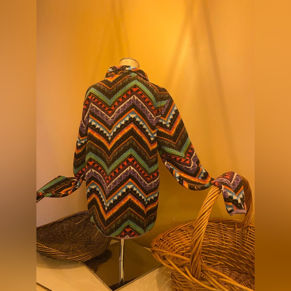 Wesc Multicolor Patterned Fleece Pullover Unisex … - image 7